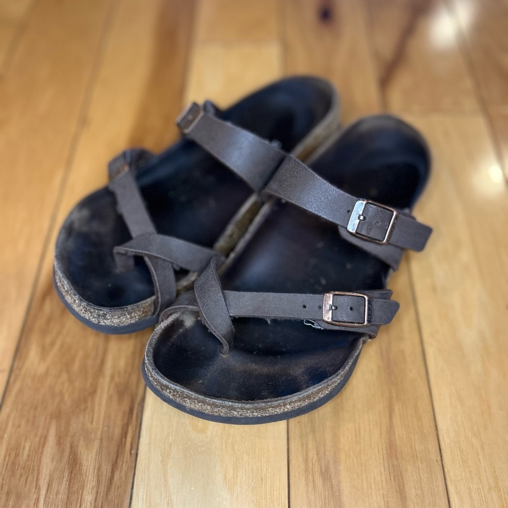 Birkenstock Women’s Mayari Strappy Brown Leather Sandals with Buckles - Picture 9 of 9